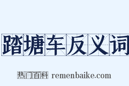 踏塘车反义词是什么意思的图片